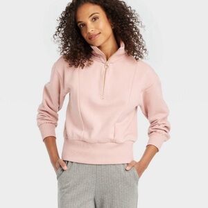 Women's Quarter Zip Sweatshirt - A New
Day light pink new 🆕